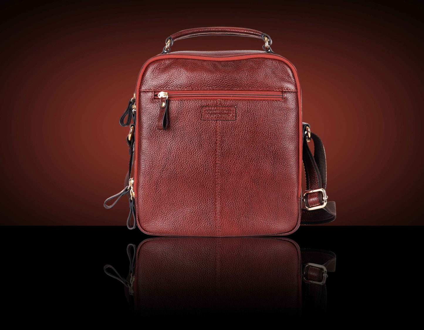 BULLZANO UNO GENUINE LEATHER CROSSBODY MESSENGER BAG FOR MEN
