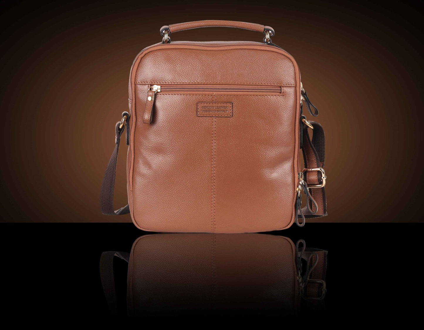 BULLZANO UNO GENUINE LEATHER CROSSBODY MESSENGER BAG FOR MEN