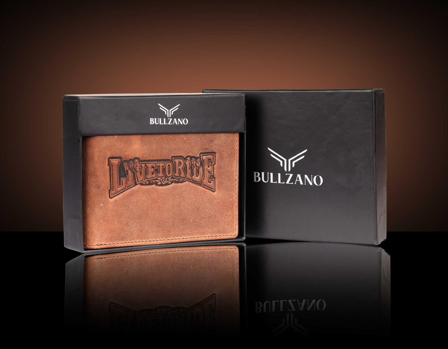 BULLZANO HUNTER GENUINE LEATHER LIVE TO RIDE WALLET FOR MEN