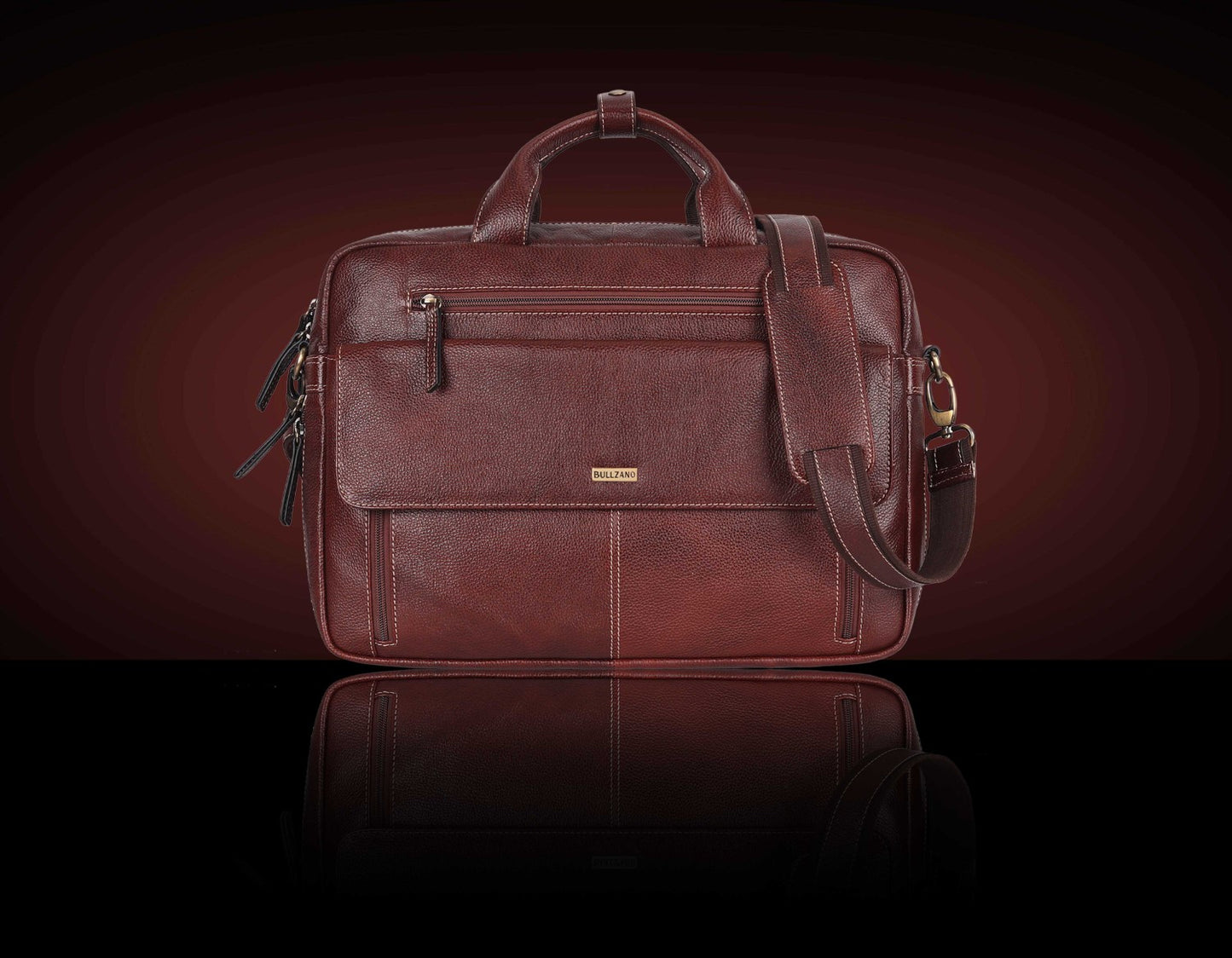 BULLZANO UNO GENUINE LEATHER LAPTOP BAG