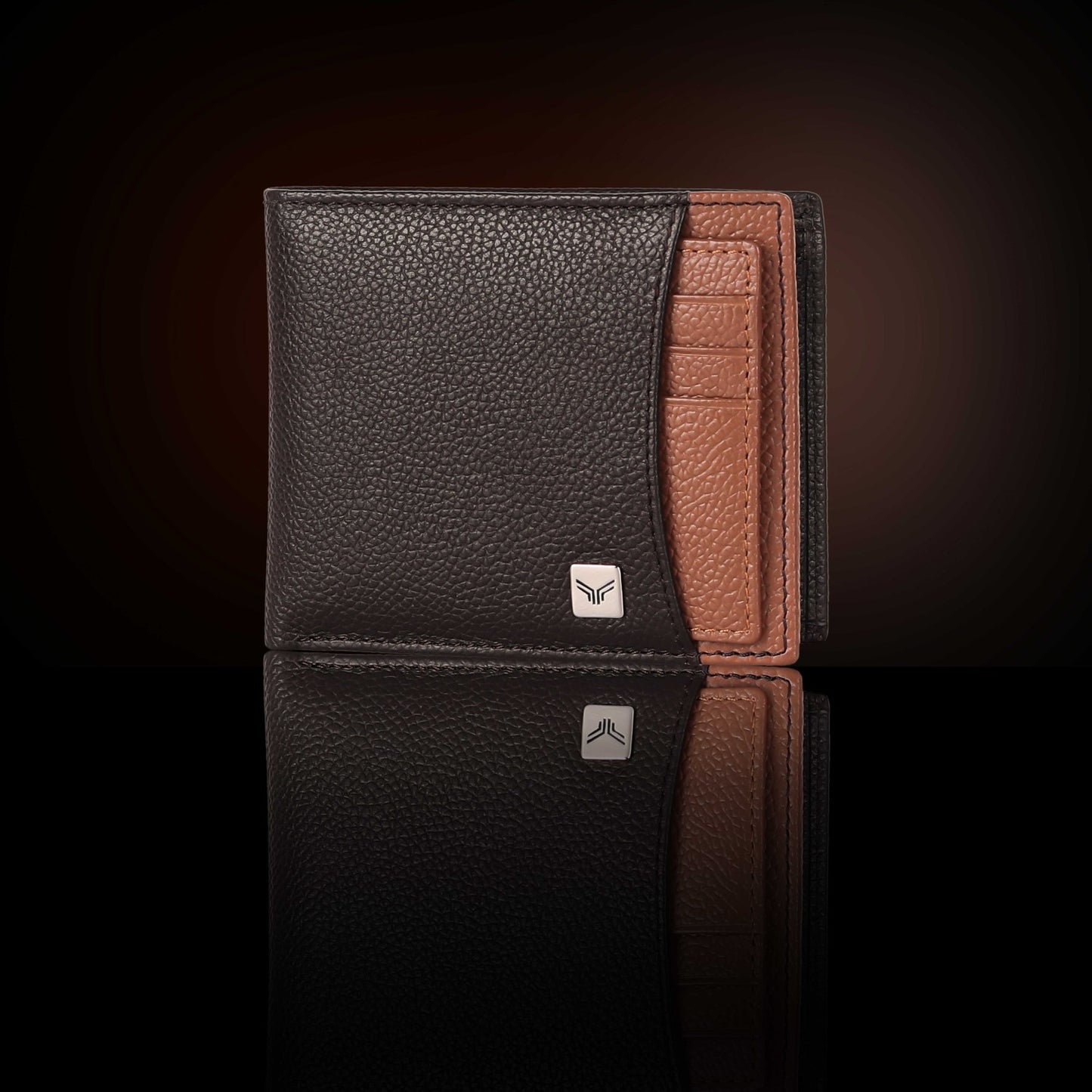 BULLZANO RIO BI-FOLD DUAL COLOUR COMBINATION GENUINE LEATHER WALLET FOR MEN, RFID PROTECTED