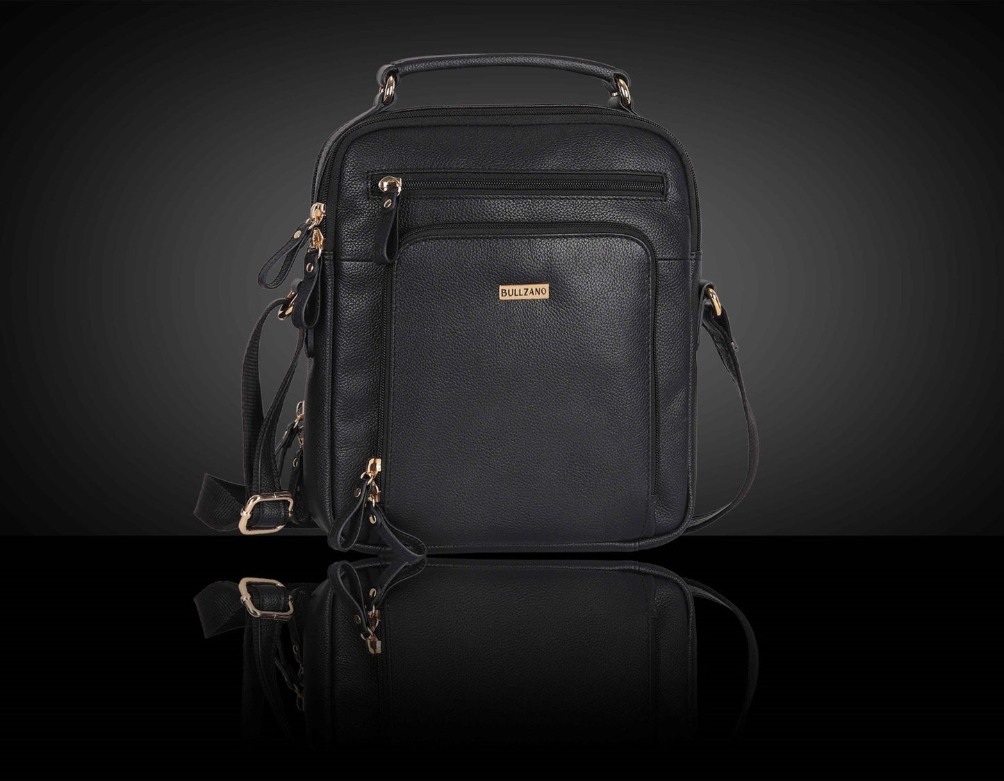 BULLZANO UNO GENUINE LEATHER CROSSBODY MESSENGER BAG FOR MEN