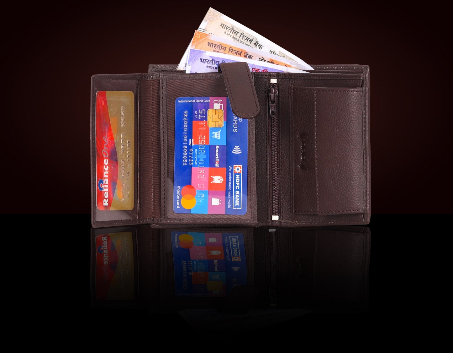 BULLZANO STALWART GENUINE LEATHER BI-FOLD WALLET FOR MEN, RFID PROTECTED