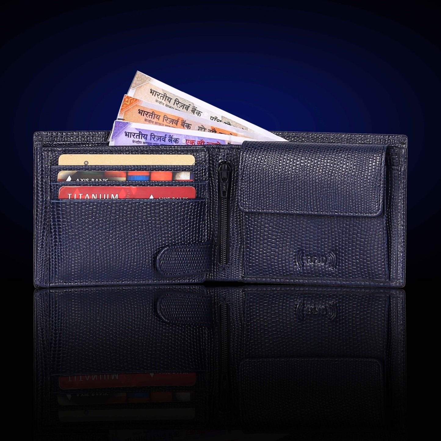 BULLZANO NILE GENUINE LEATHER BI-FOLD WALLET FOR MEN, RFID PROTECTED