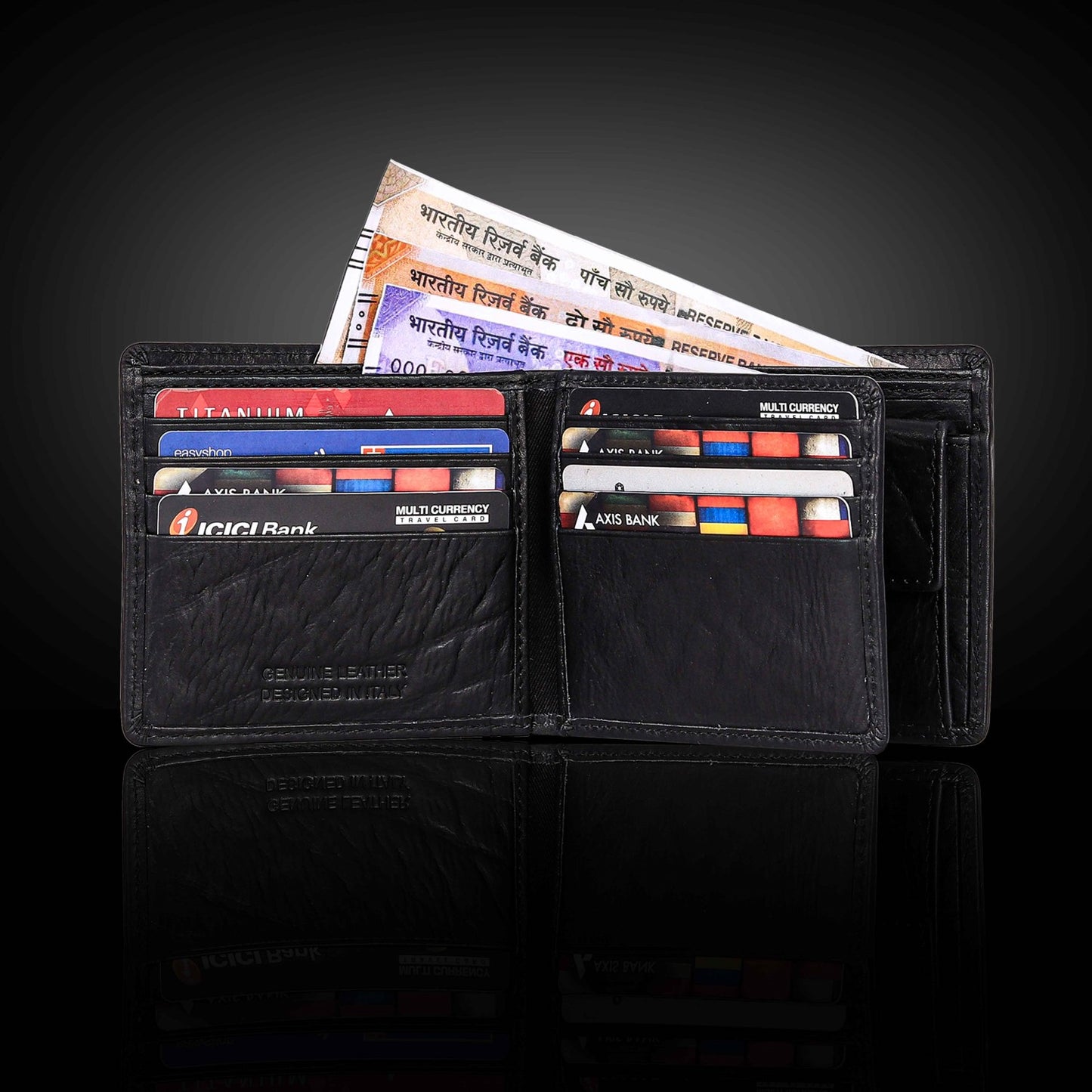 BULLZANO SAFARI GENUINE LEATHER BI-FOLD WALLET FOR MEN, RFID PROTECTED
