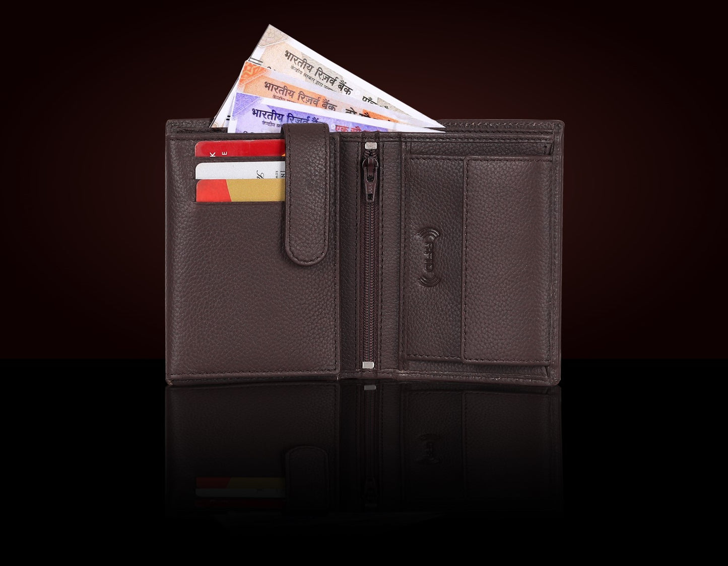 BULLZANO STALWART GENUINE LEATHER BI-FOLD WALLET FOR MEN, RFID PROTECTED