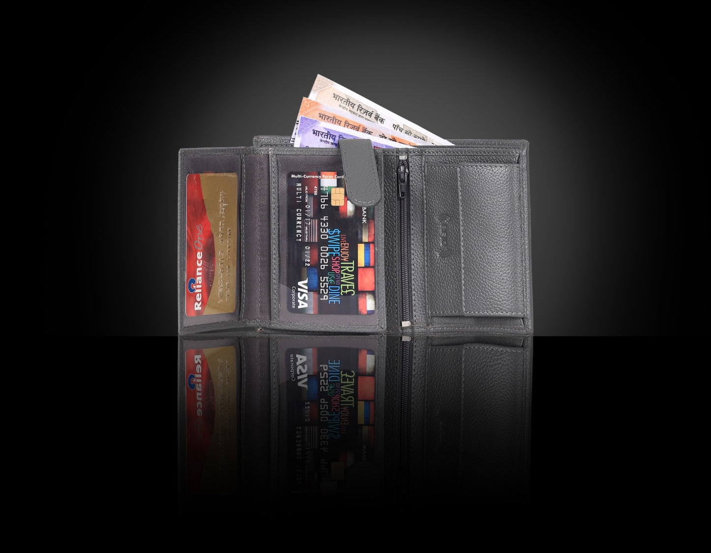 BULLZANO STALWART GENUINE LEATHER BI-FOLD WALLET FOR MEN, RFID PROTECTED