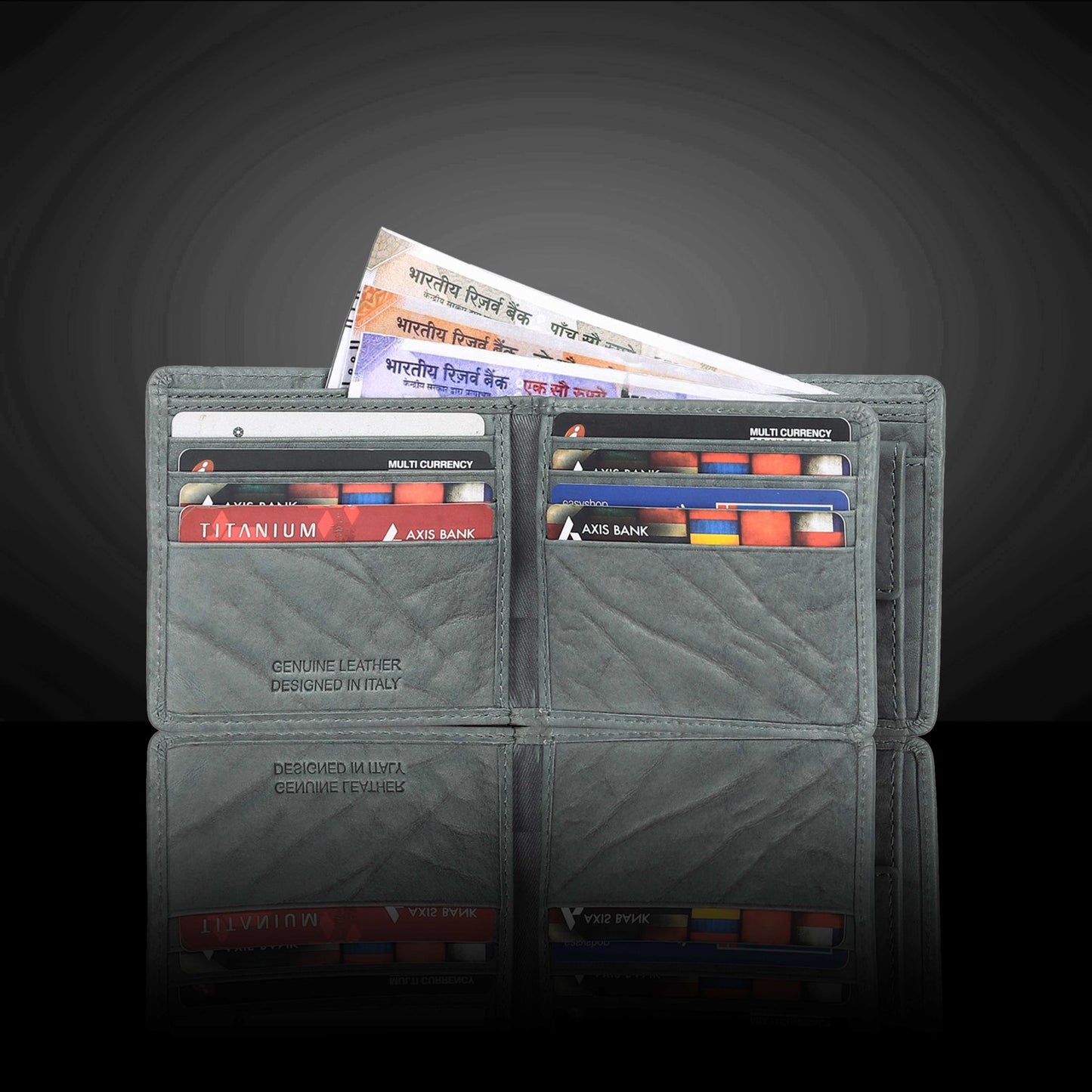 BULLZANO SAFARI GENUINE LEATHER BI-FOLD WALLET FOR MEN, RFID PROTECTED