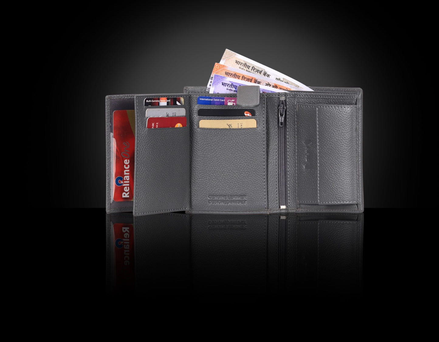 BULLZANO STALWART GENUINE LEATHER BI-FOLD WALLET FOR MEN, RFID PROTECTED