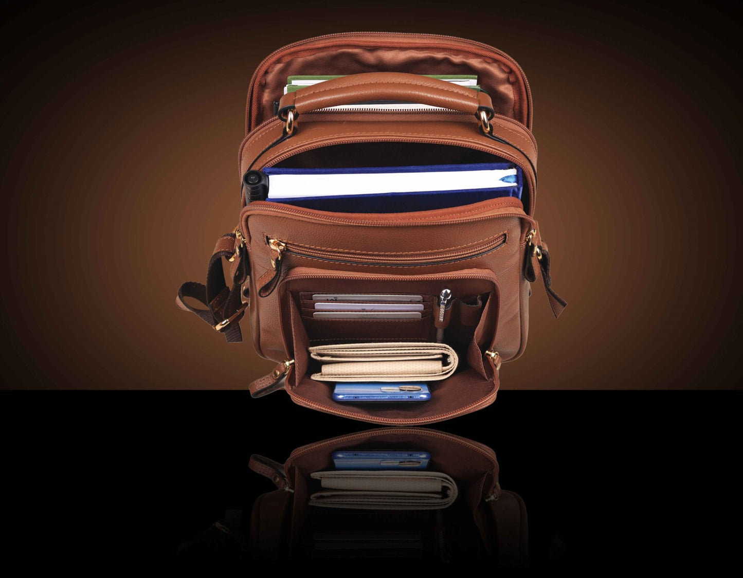BULLZANO UNO GENUINE LEATHER CROSSBODY MESSENGER BAG FOR MEN