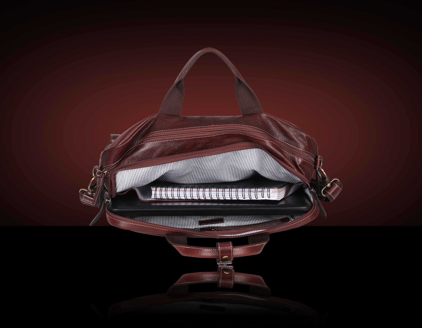 BULLZANO UNO GENUINE LEATHER LAPTOP BAG