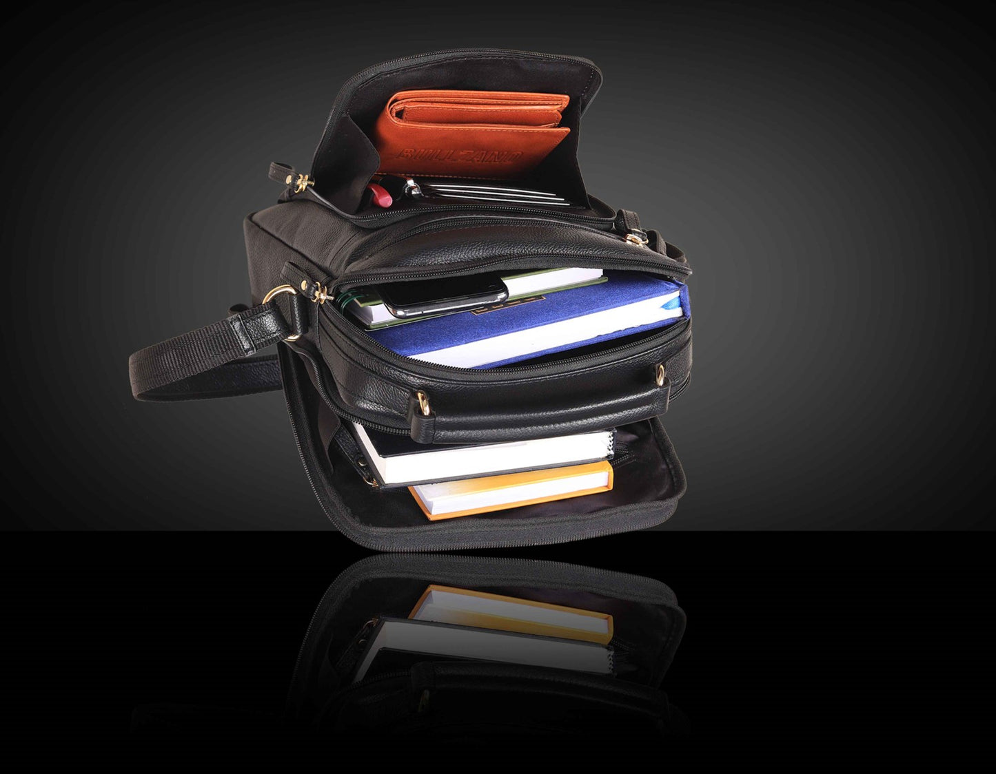 BULLZANO UNO GENUINE LEATHER CROSSBODY MESSENGER BAG FOR MEN
