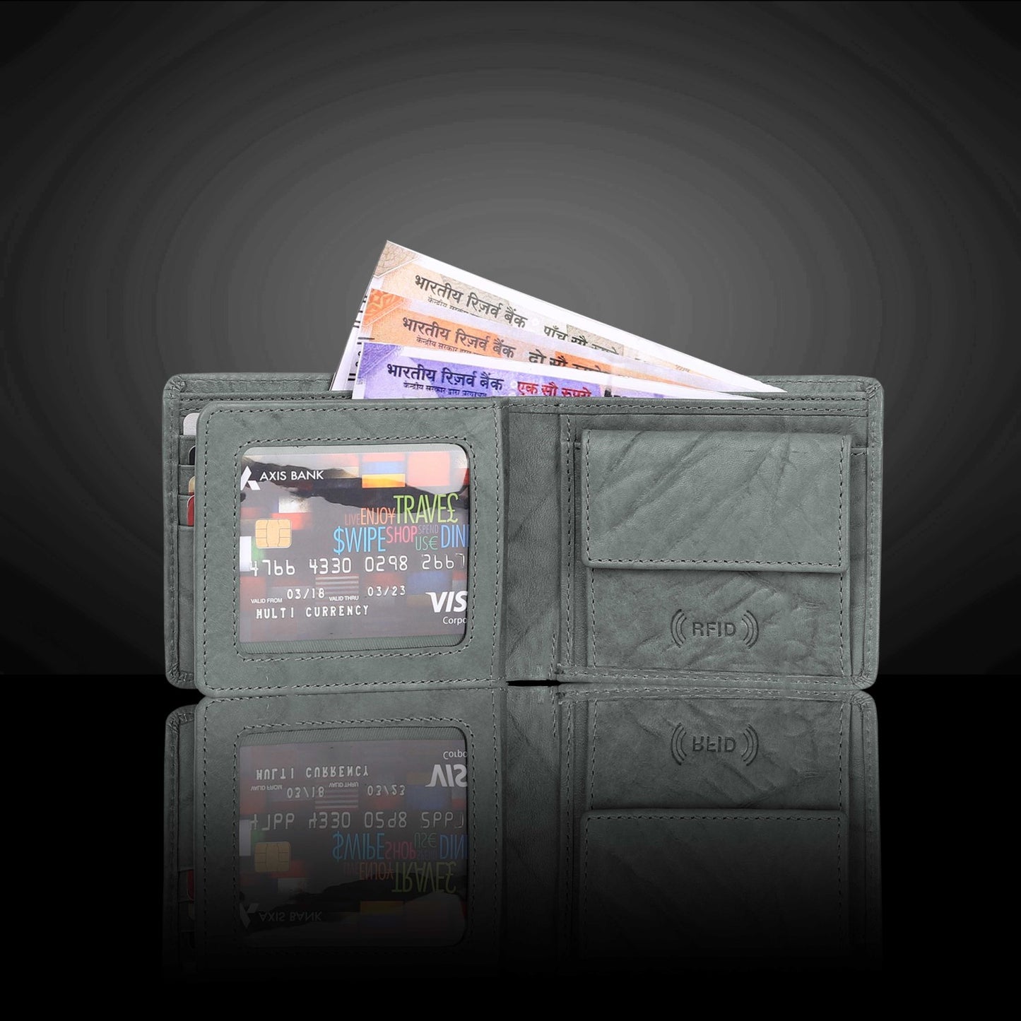BULLZANO SAFARI GENUINE LEATHER BI-FOLD WALLET FOR MEN, RFID PROTECTED