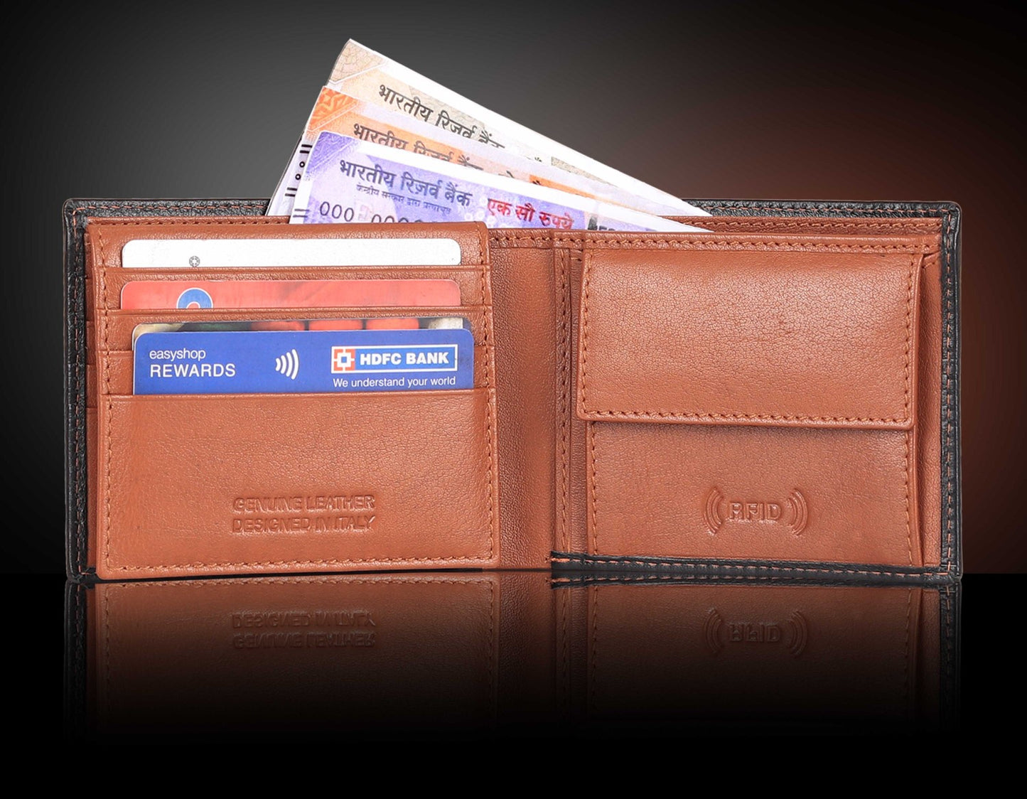 BULLZANO BOLDLINE GENUINE LEATHER WALLET FOR MEN