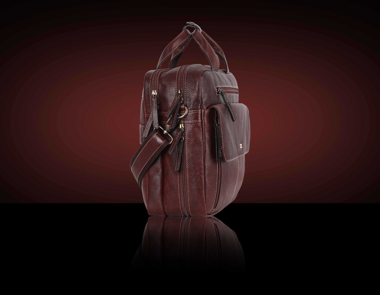 BULLZANO UNO GENUINE LEATHER LAPTOP BAG