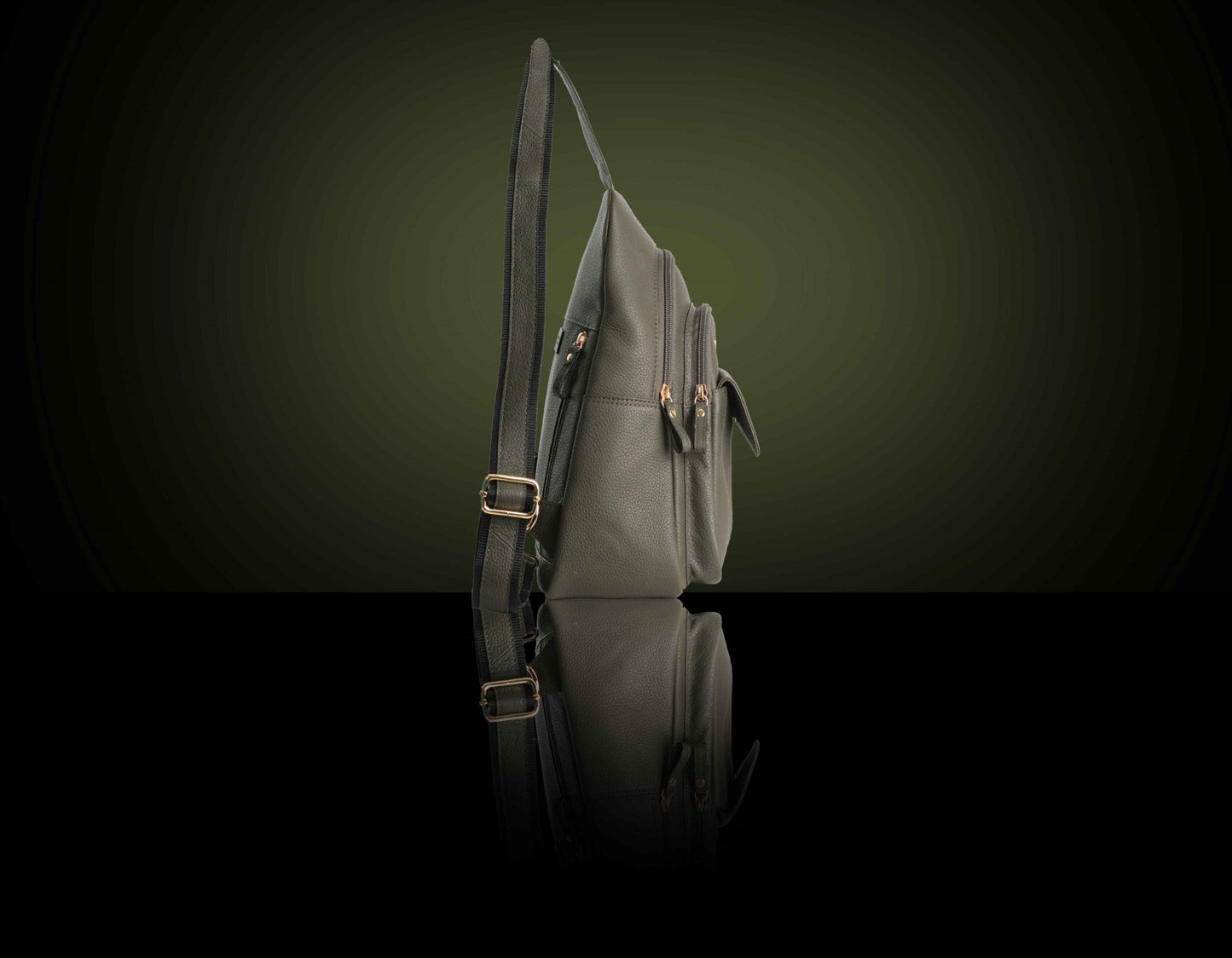 BULLZANO UNO GENUINE LEATHER MULTIPOCKET CROSSBODY CHEST BAG