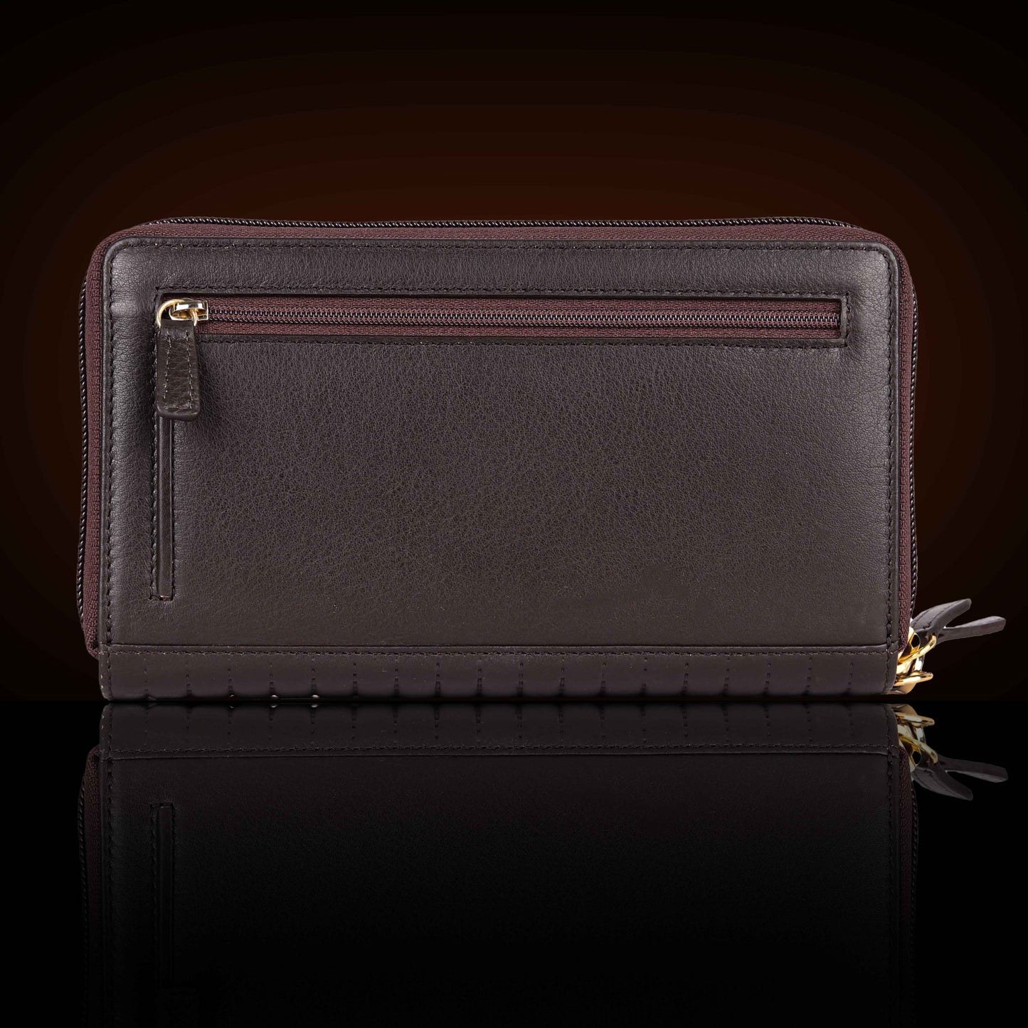 BULLZANO AURA GENUINE LEATHER DOUBLE ZIP WALLET FOR LADIES