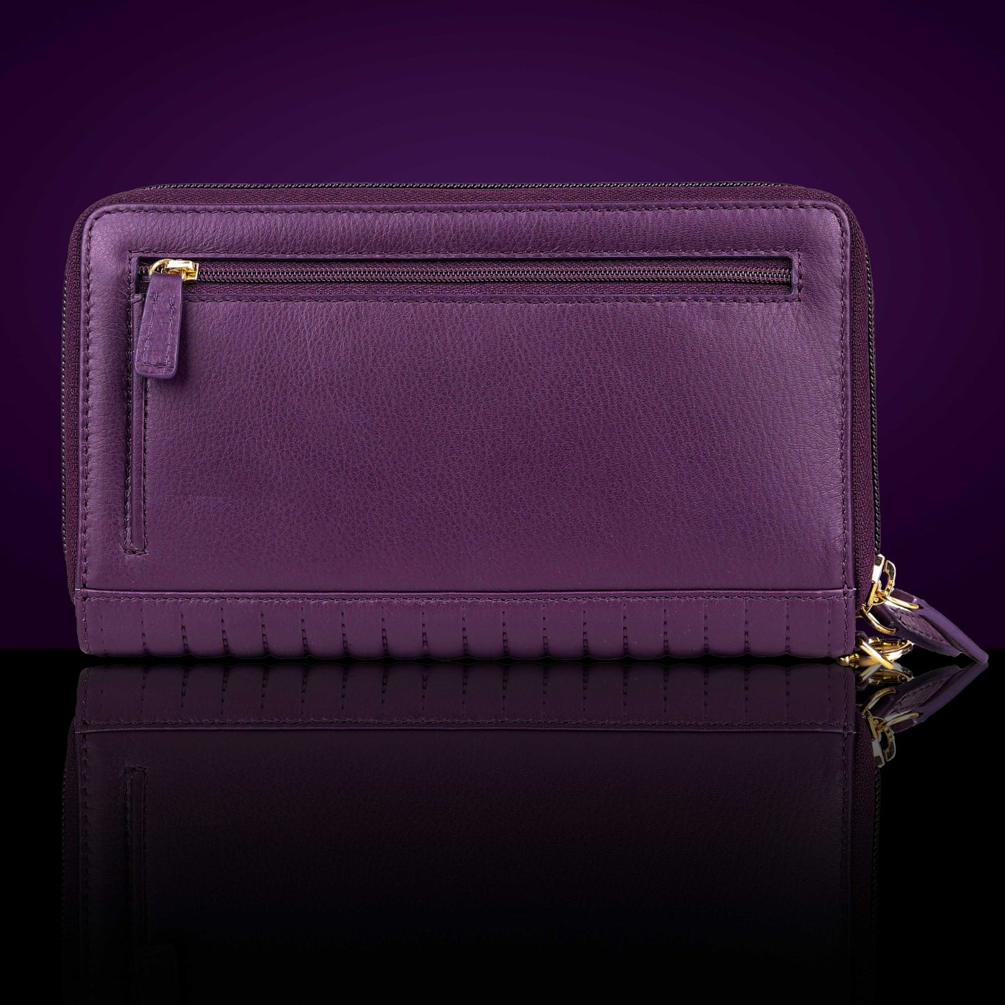 BULLZANO AURA GENUINE LEATHER DOUBLE ZIP WALLET FOR LADIES