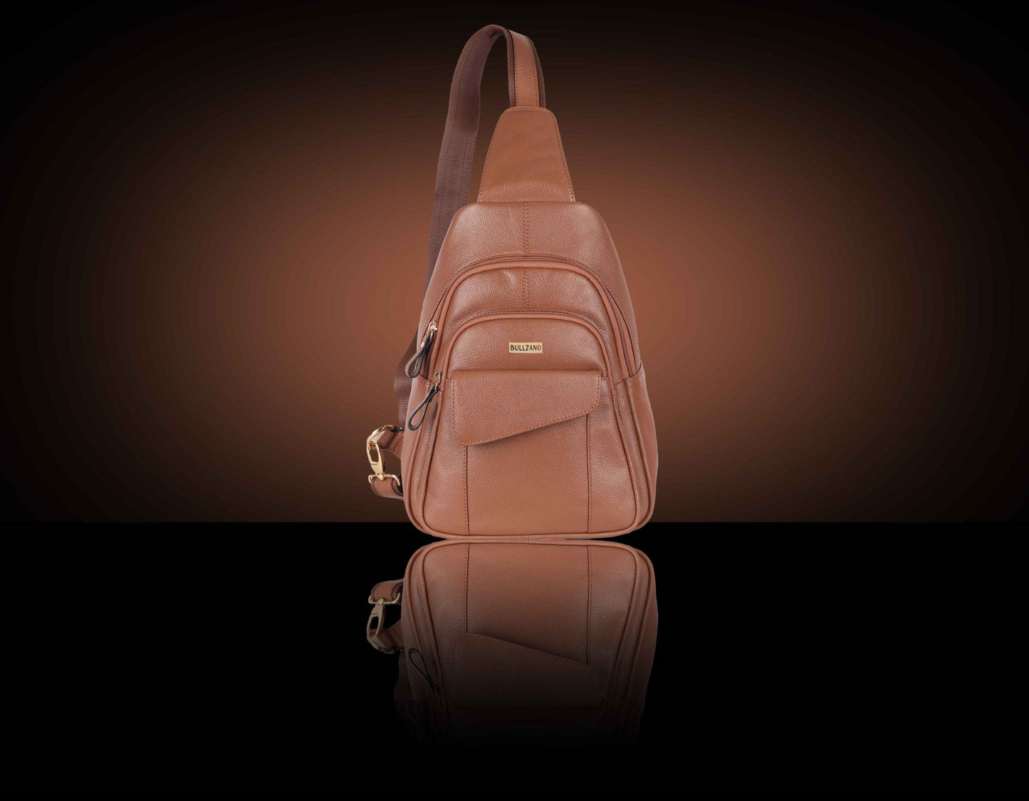 BULLZANO UNO GENUINE LEATHER MULTIPOCKET CROSSBODY CHEST BAG