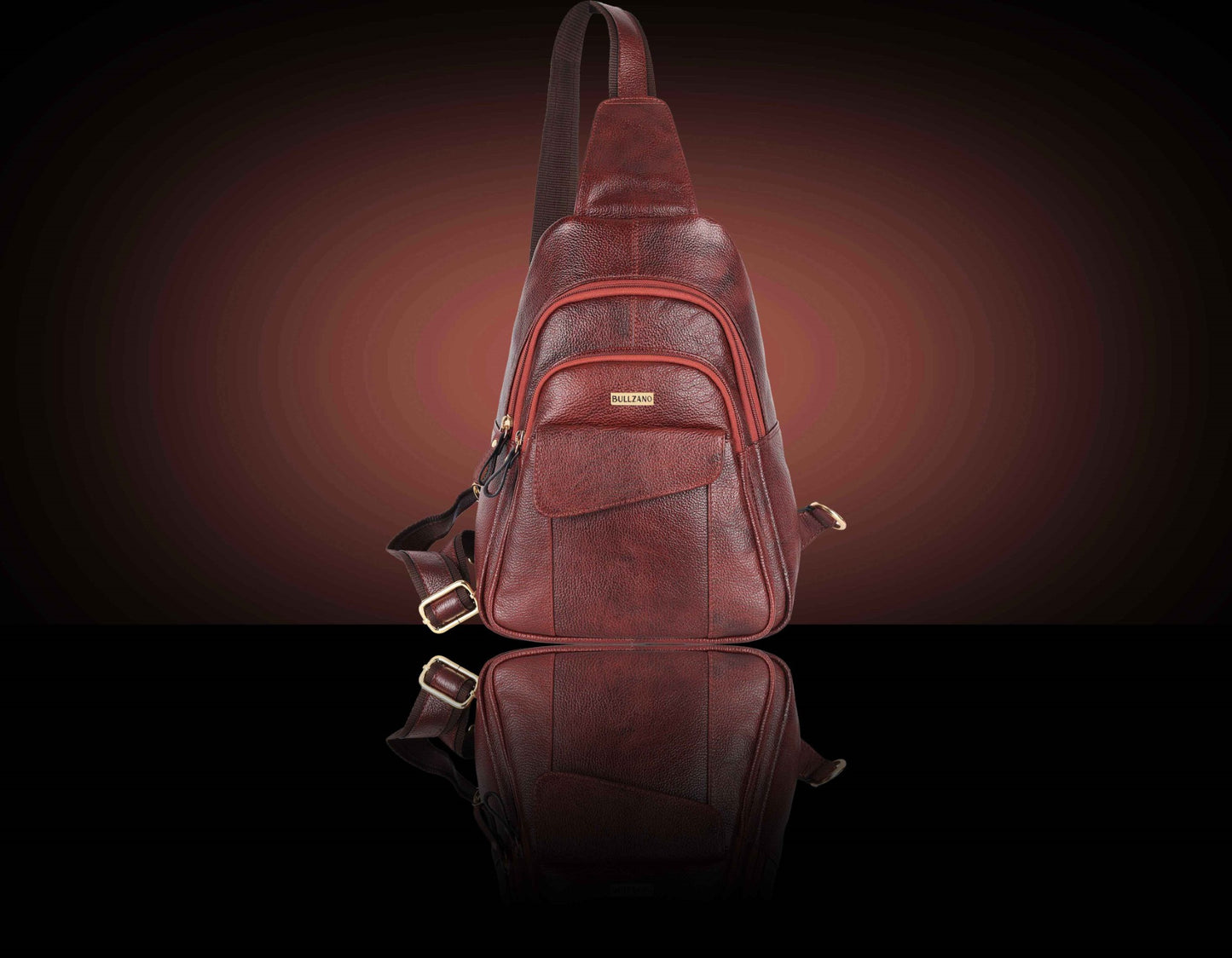 BULLZANO UNO GENUINE LEATHER MULTIPOCKET CROSSBODY CHEST BAG