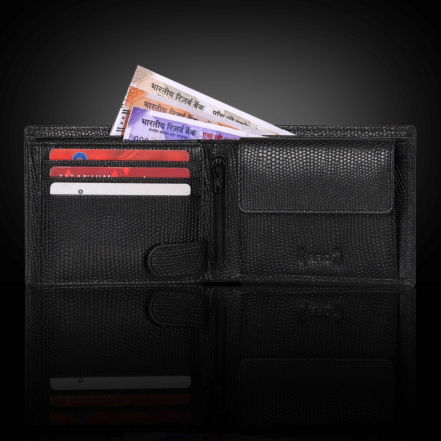 BULLZANO NILE GENUINE LEATHER BI-FOLD WALLET FOR MEN, RFID PROTECTED