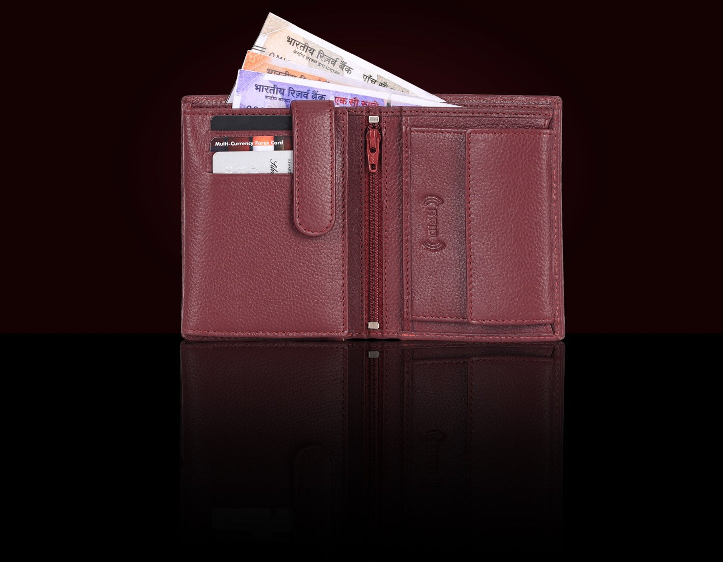 BULLZANO STALWART GENUINE LEATHER BI-FOLD WALLET FOR MEN, RFID PROTECTED