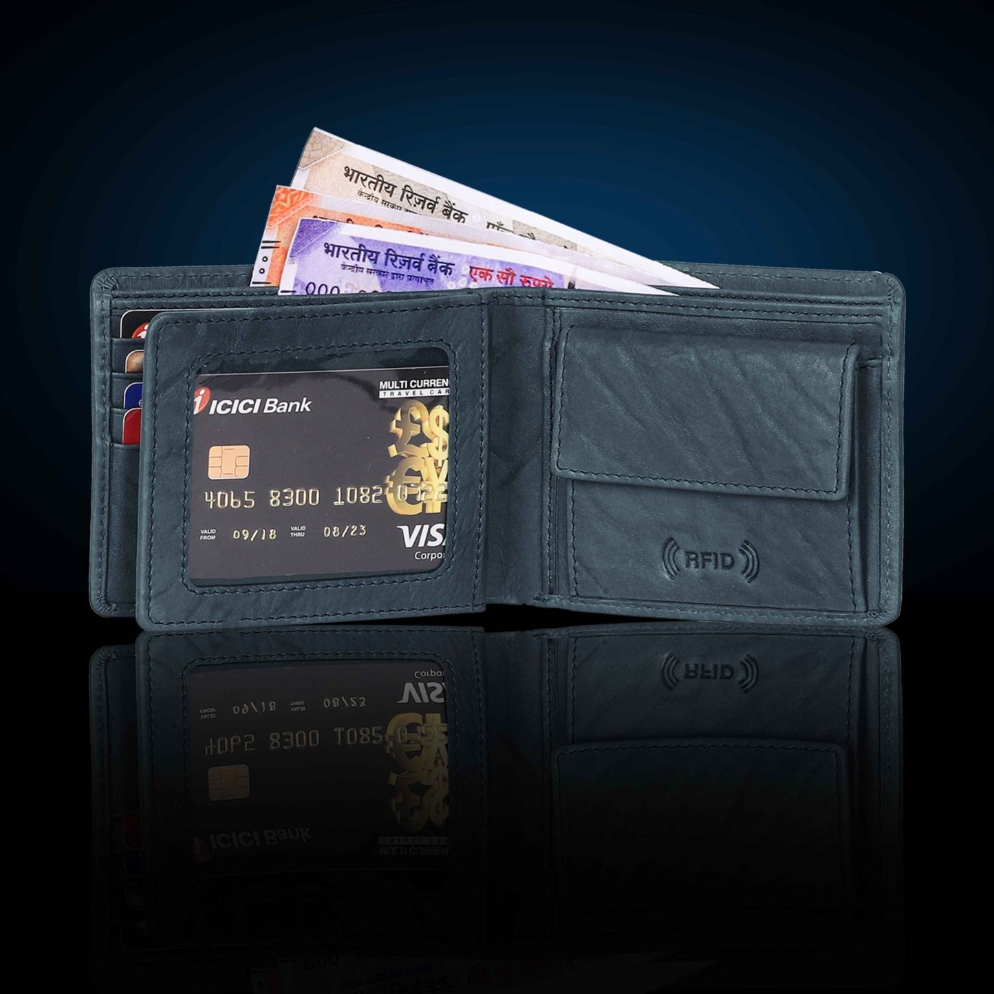 BULLZANO SAFARI GENUINE LEATHER BI-FOLD WALLET FOR MEN, RFID PROTECTED