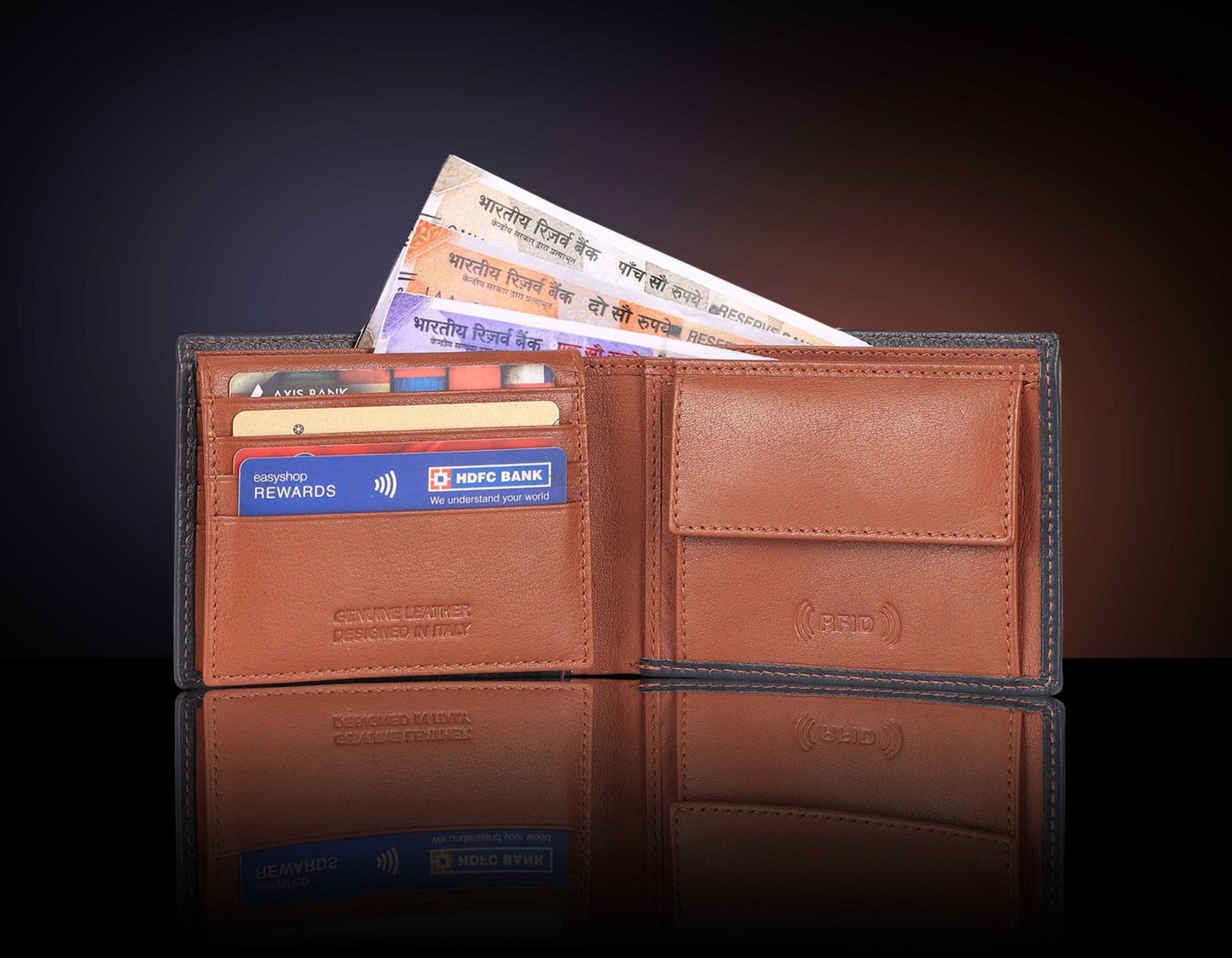 BULLZANO BOLDLINE GENUINE LEATHER WALLET FOR MEN