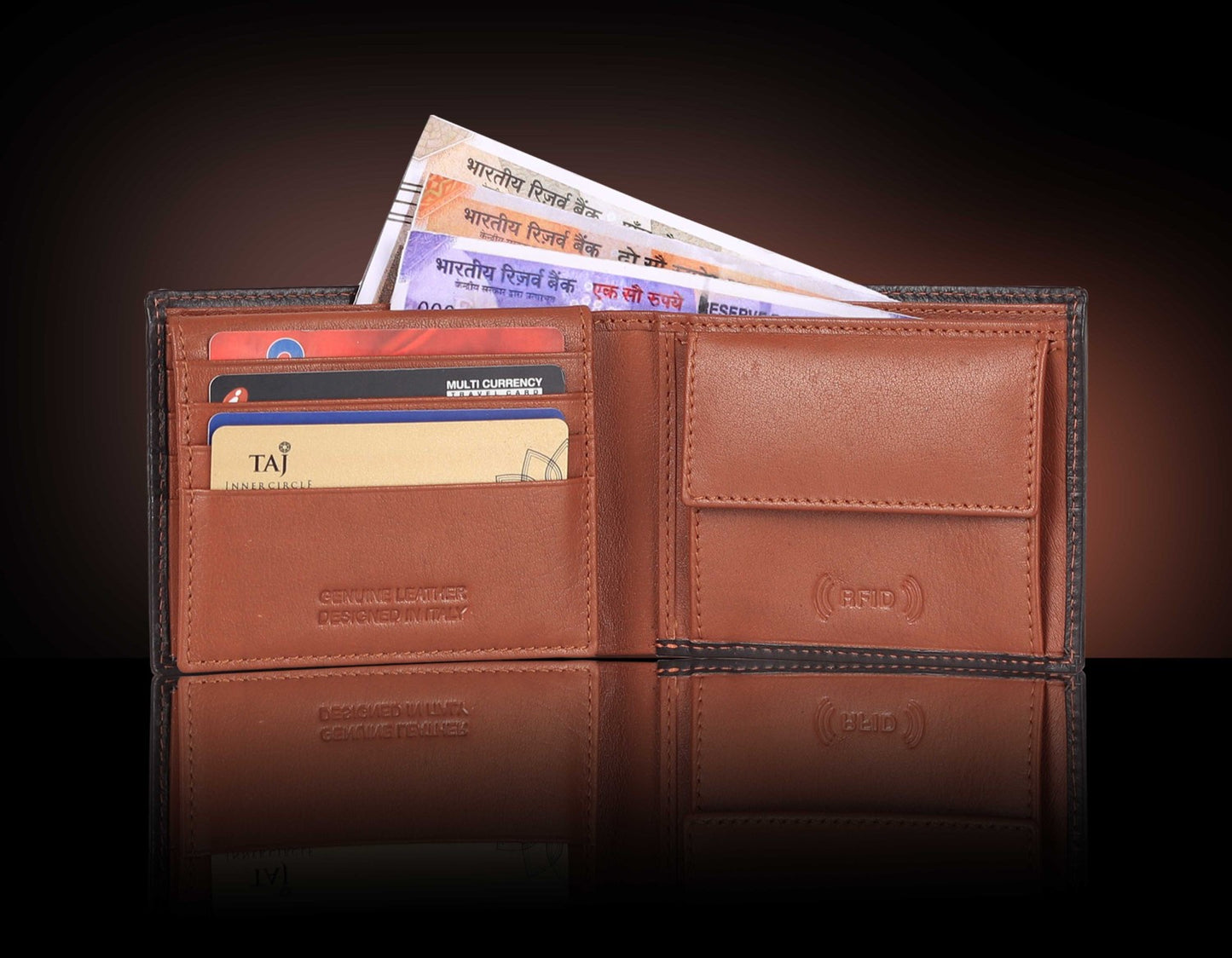 BULLZANO BOLDLINE GENUINE LEATHER WALLET FOR MEN