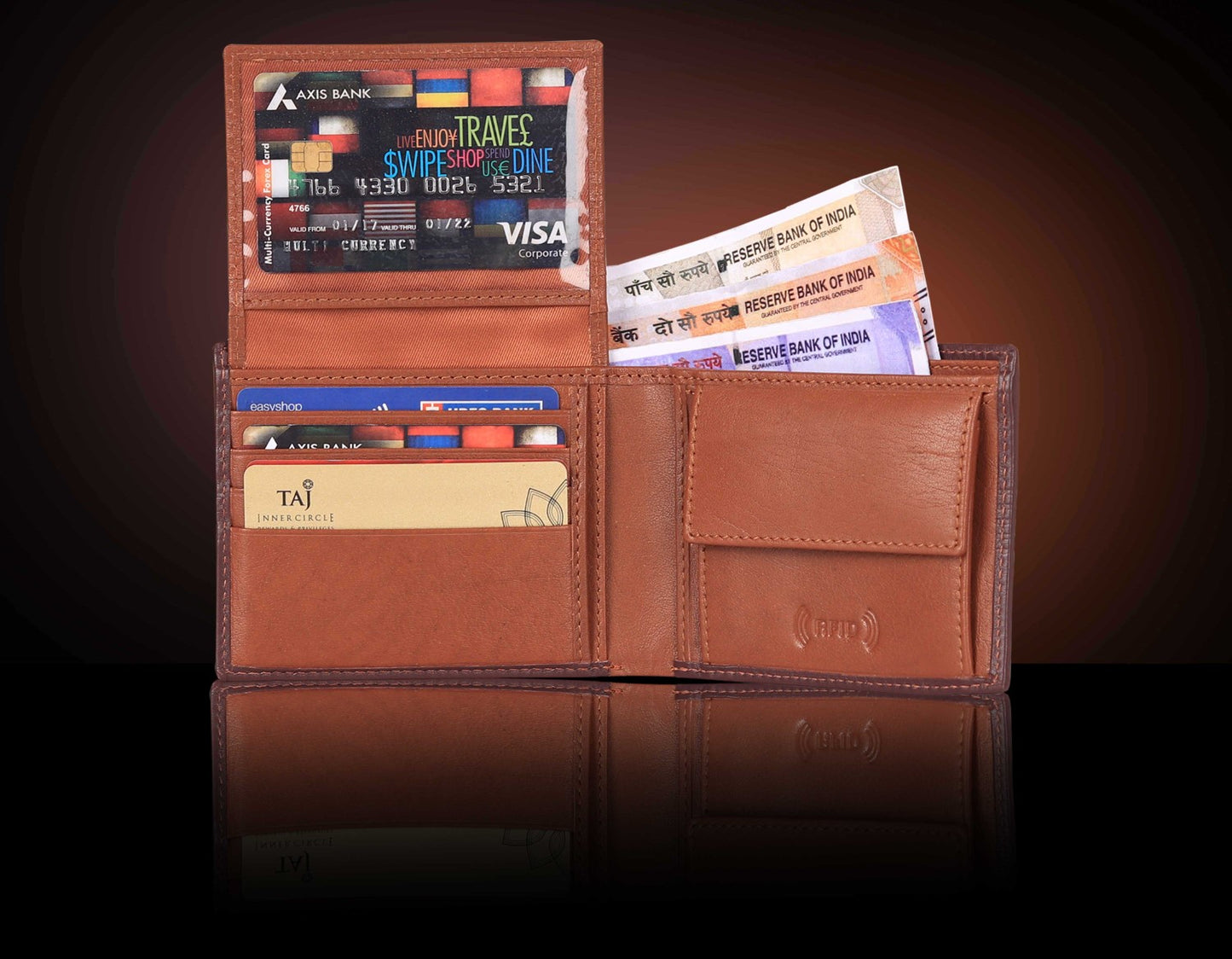 BULLZANO BOLDLINE GENUINE LEATHER WALLET FOR MEN
