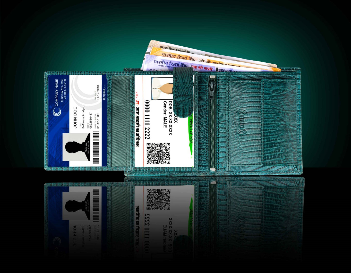BULLZANO STALWART GENUINE LEATHER BI-FOLD WALLET FOR MEN, RFID PROTECTED