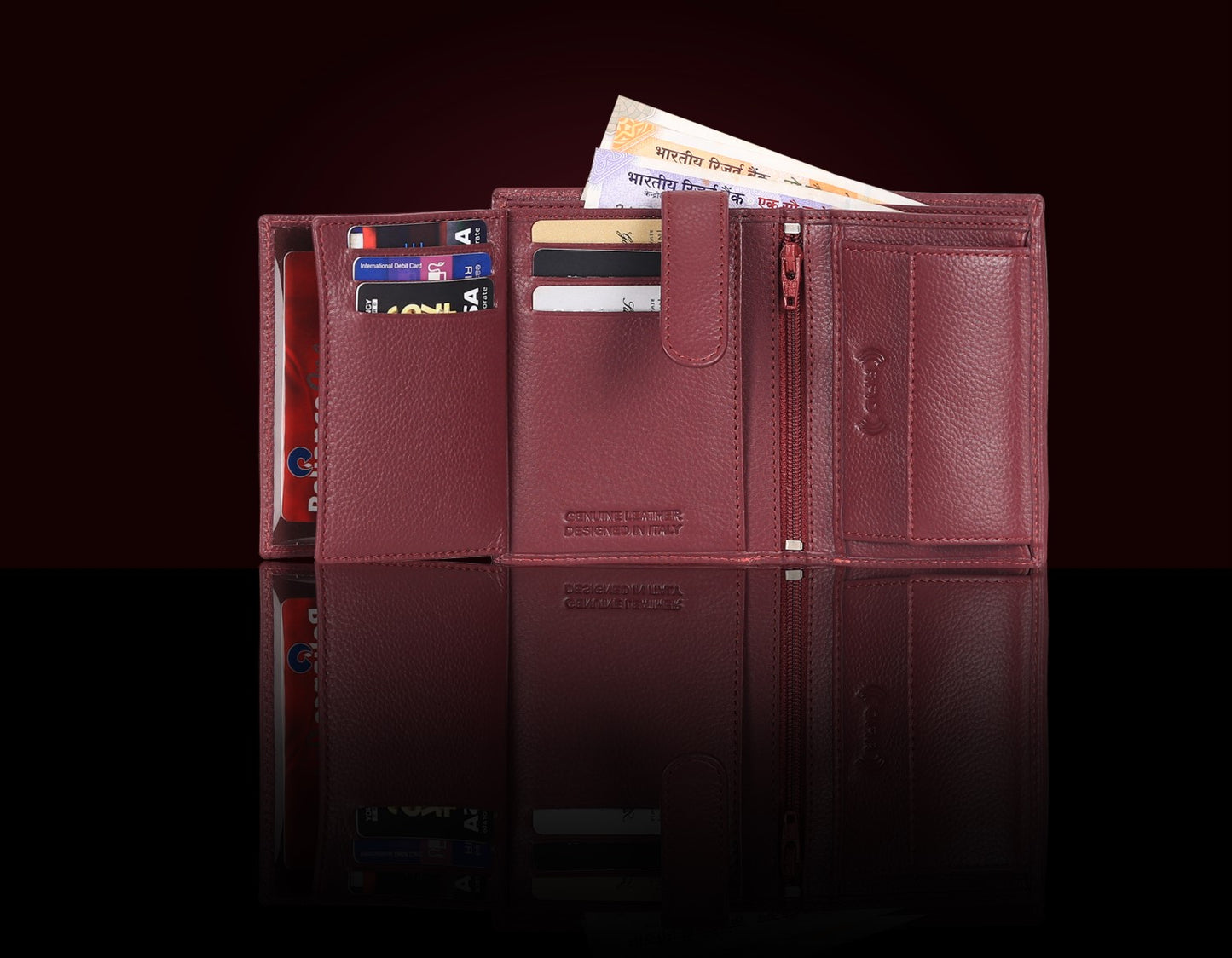 BULLZANO STALWART GENUINE LEATHER BI-FOLD WALLET FOR MEN, RFID PROTECTED