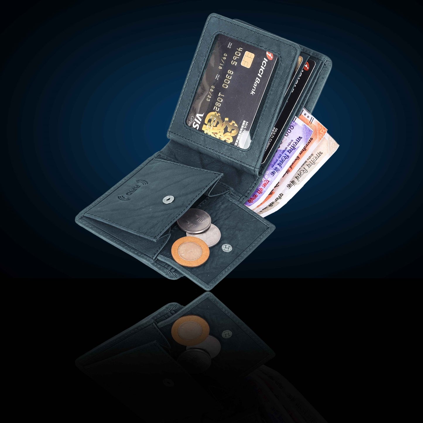 BULLZANO SAFARI GENUINE LEATHER BI-FOLD WALLET FOR MEN, RFID PROTECTED