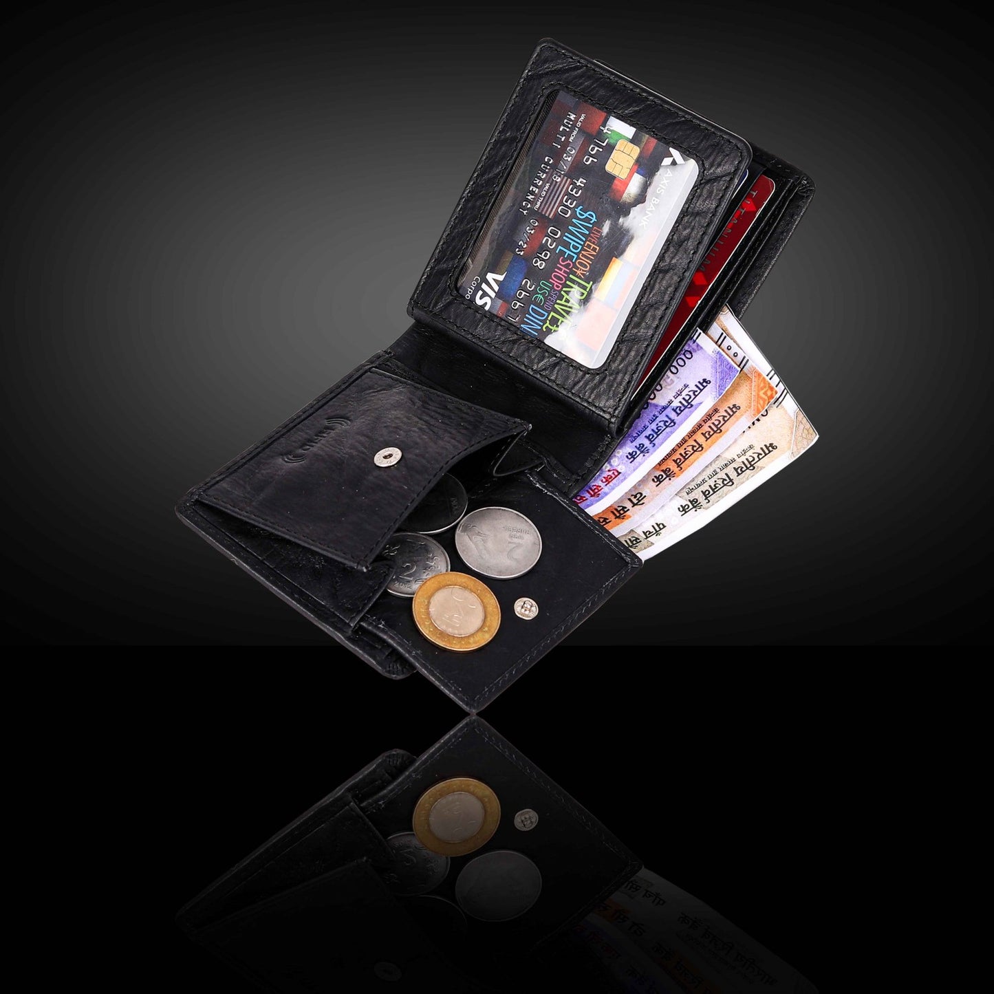 BULLZANO SAFARI GENUINE LEATHER BI-FOLD WALLET FOR MEN, RFID PROTECTED