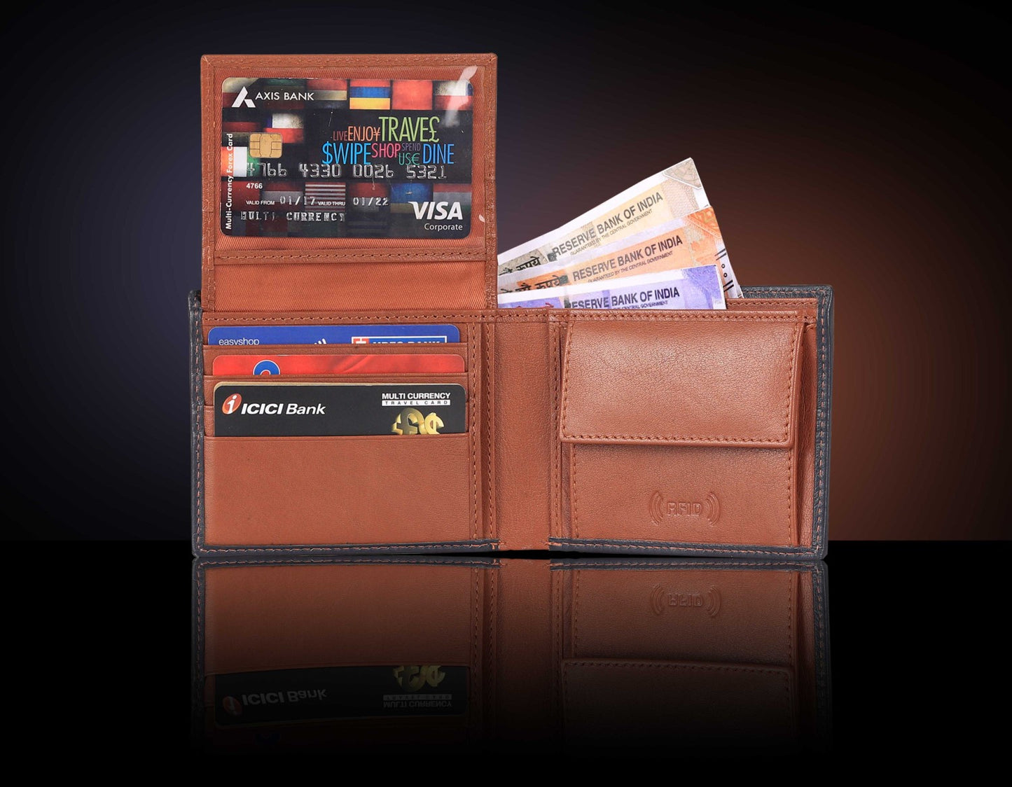 BULLZANO BOLDLINE GENUINE LEATHER WALLET FOR MEN