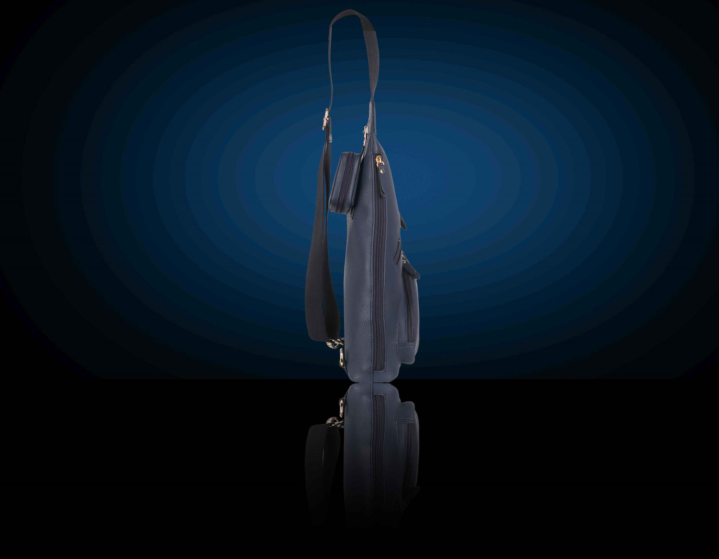 BULLZANO UNO GENUINE LEATHER SLIM CROSSBODY CHEST BAG