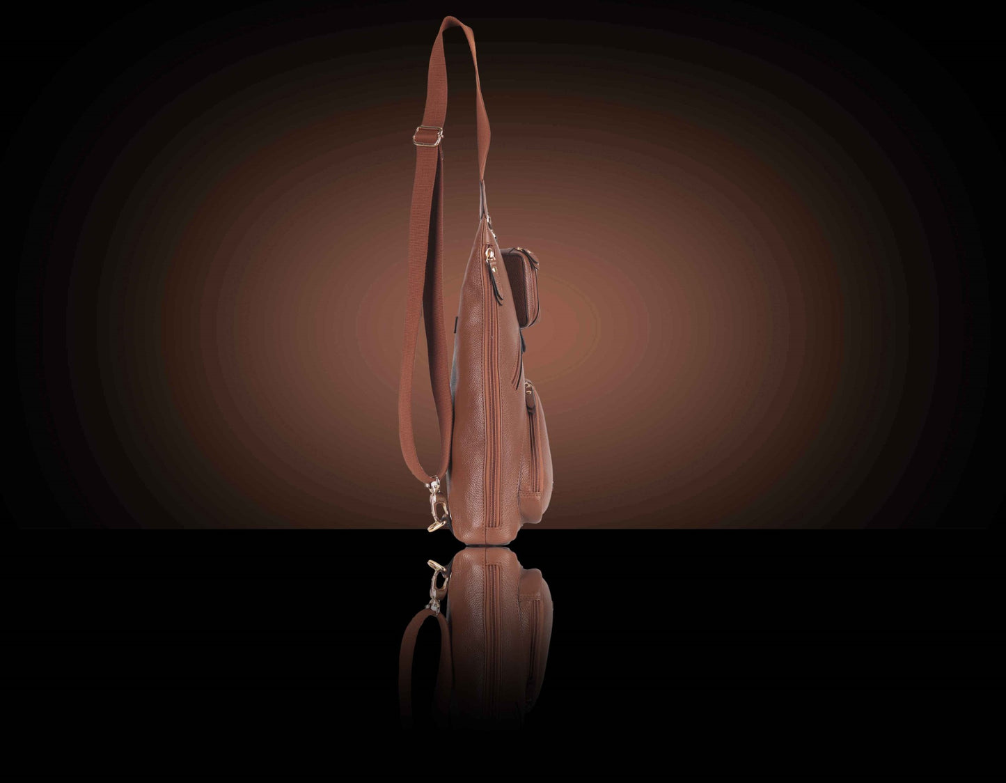 BULLZANO UNO GENUINE LEATHER SLIM CROSSBODY CHEST BAG