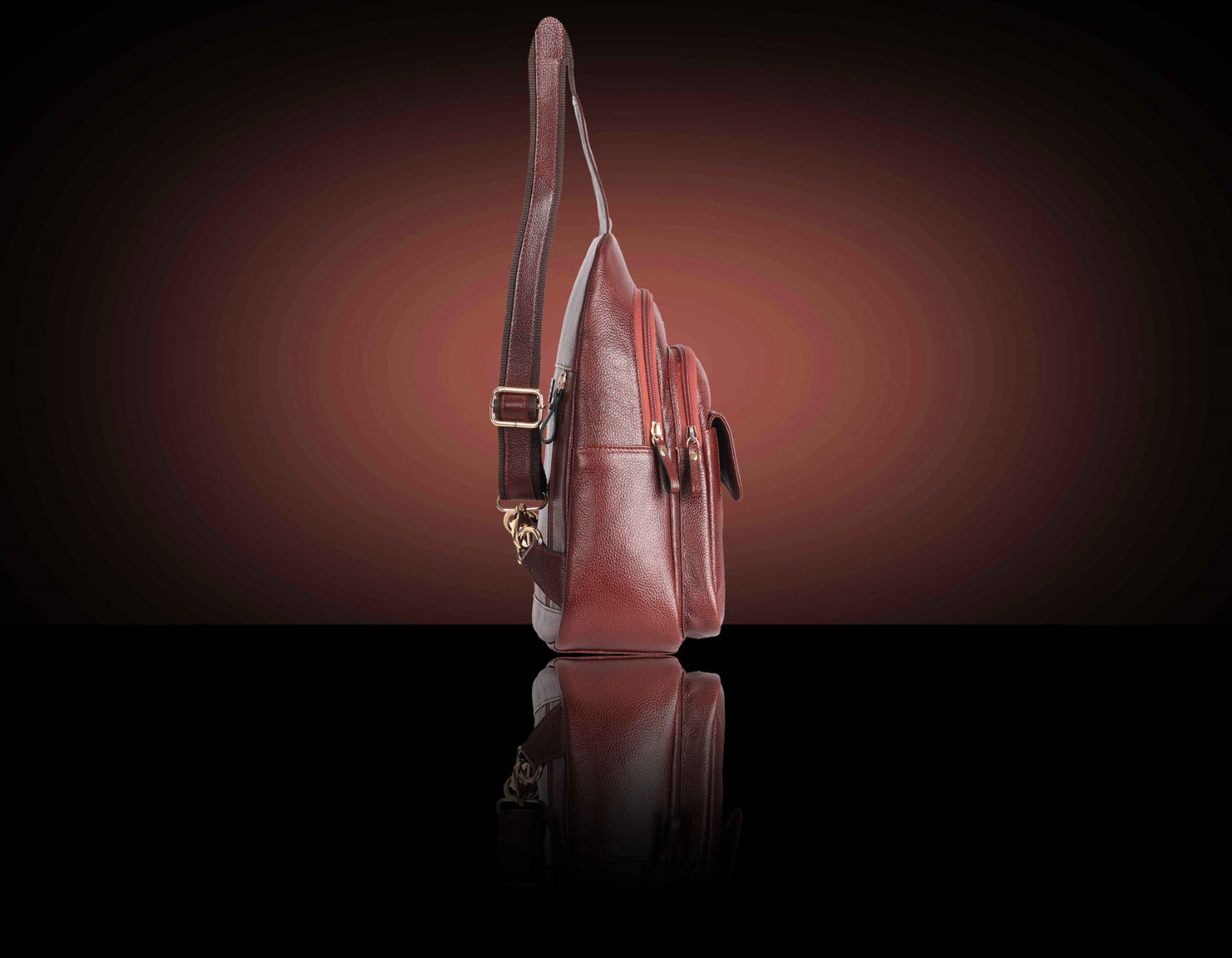 BULLZANO UNO GENUINE LEATHER MULTIPOCKET CROSSBODY CHEST BAG