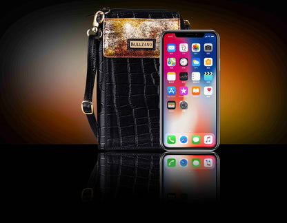 BULLZANO NOVA GENUINE LEATHER WOMEN'S SLING BAG/ CROSSBODY BAG WITH PHONE CASE & 14 CARD SLOTS