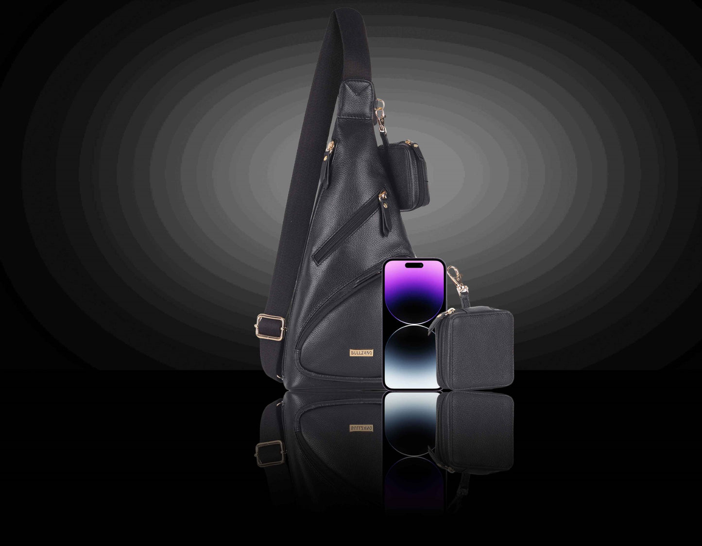 BULLZANO UNO GENUINE LEATHER SLIM CROSSBODY CHEST BAG