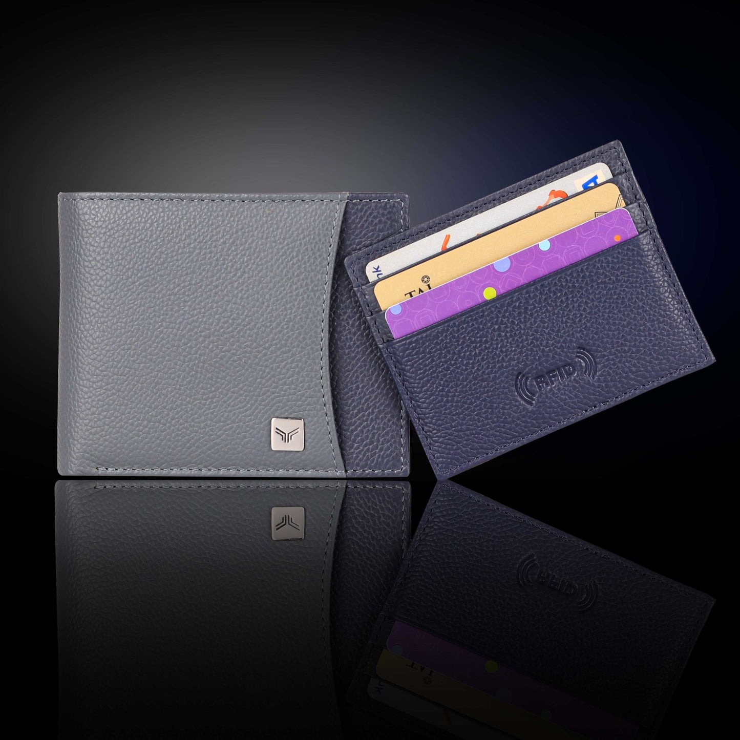 BULLZANO RIO BI-FOLD DUAL COLOUR COMBINATION GENUINE LEATHER WALLET FOR MEN, RFID PROTECTED