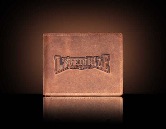 BULLZANO HUNTER GENUINE LEATHER LIVE TO RIDE WALLET FOR MEN